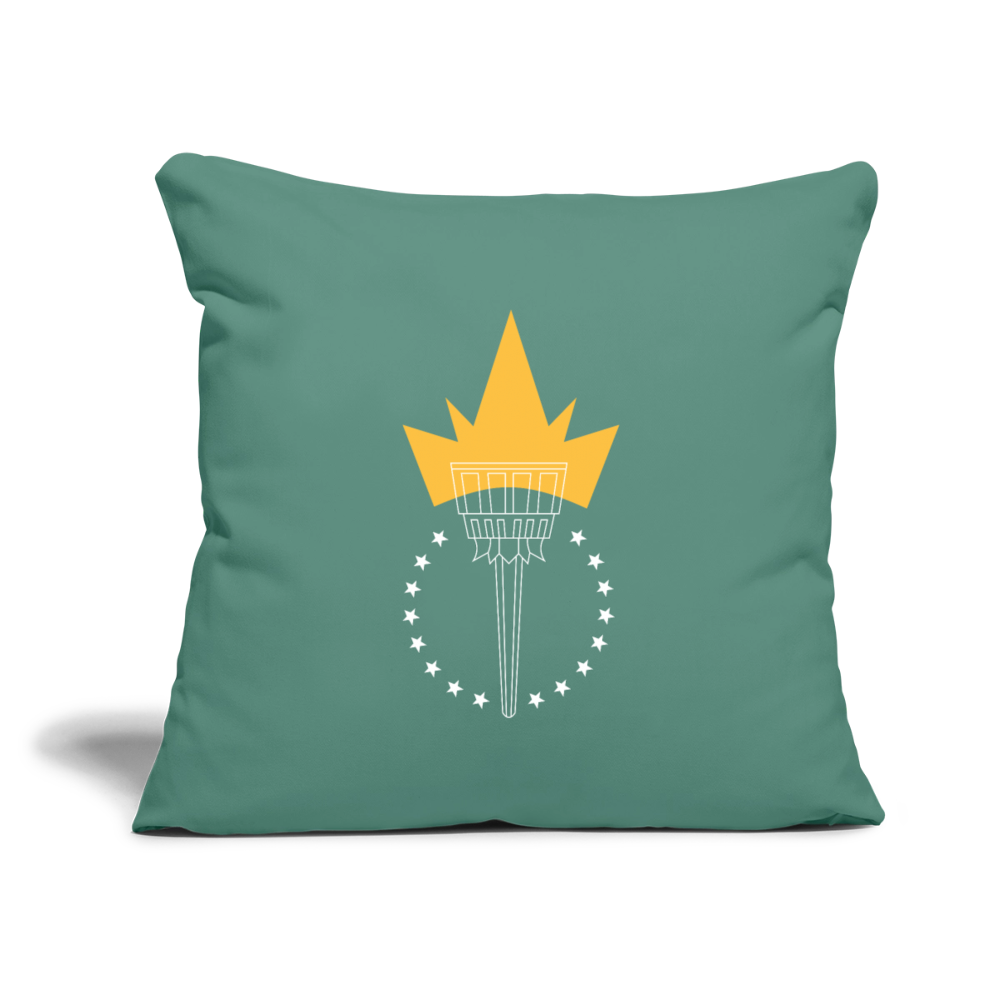 Freedom Torch | Throw Pillow Cover - cypress green