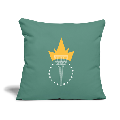 Freedom Torch | Throw Pillow Cover - cypress green
