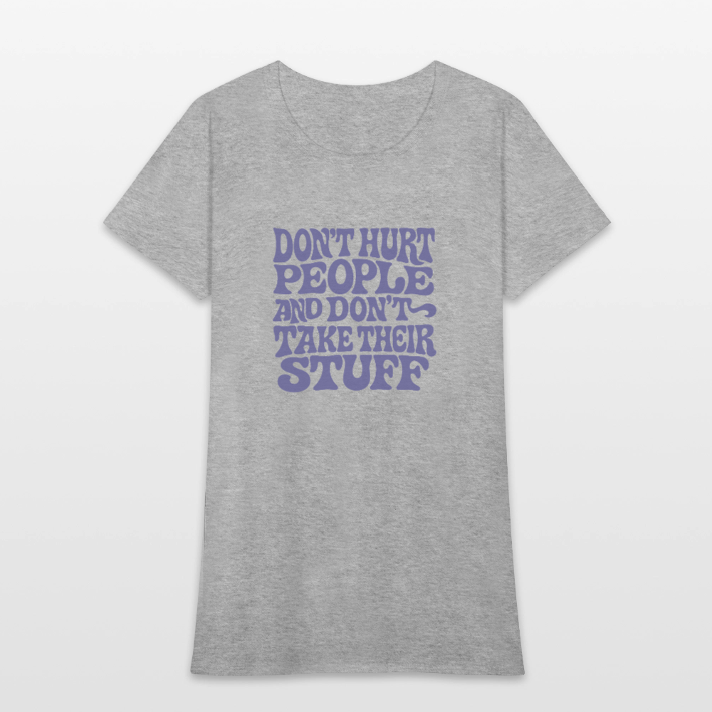 Don't Hurt People | Retro | Women's Tee - heather gray