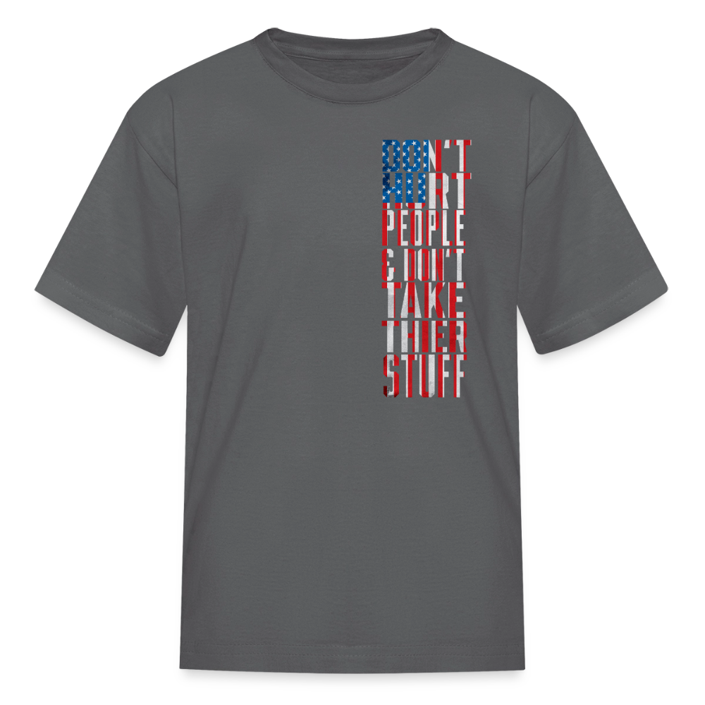 Don't Hurt People | Flag | Youth Tee - charcoal