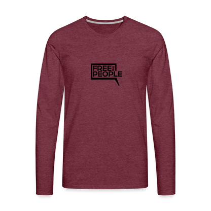 Free the People | Men's Long Sleeve Tee - heather burgundy