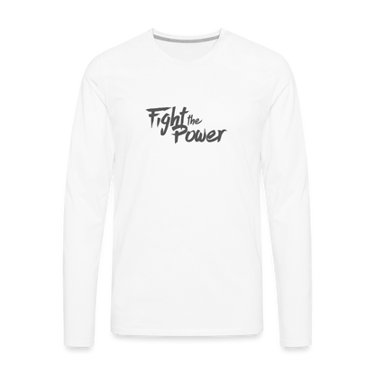 Fight the Power | Men's Long Sleeve Tee - white