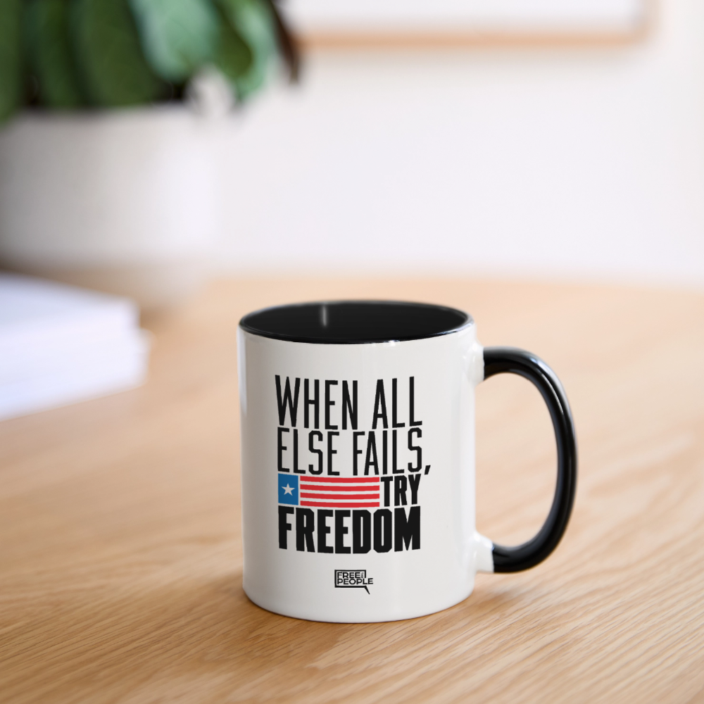 Try Freedom Coffee Mug - white/black