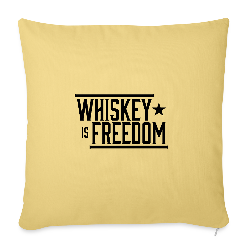 Whiskey is Freedom | Throw Pillow Cover - washed yellow