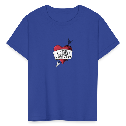 Love, Liberty | Youth Tee - royal blue