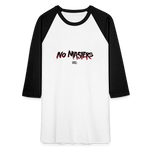 No Masters | Baseball Tee - white/black