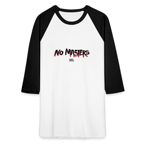 No Masters | Baseball Tee - white/black