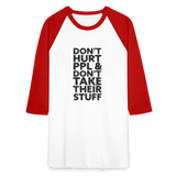 Don't Hurt People | Baseball Tee - white/red