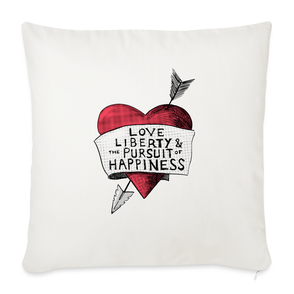 Love, Liberty | Throw Pillow Cover - natural white