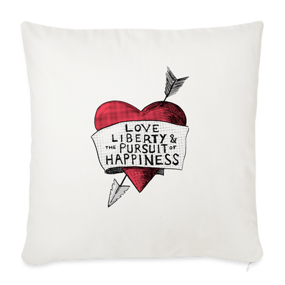 Love, Liberty | Throw Pillow Cover - natural white