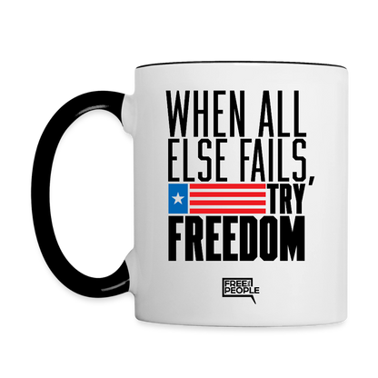 Try Freedom Coffee Mug - white/black