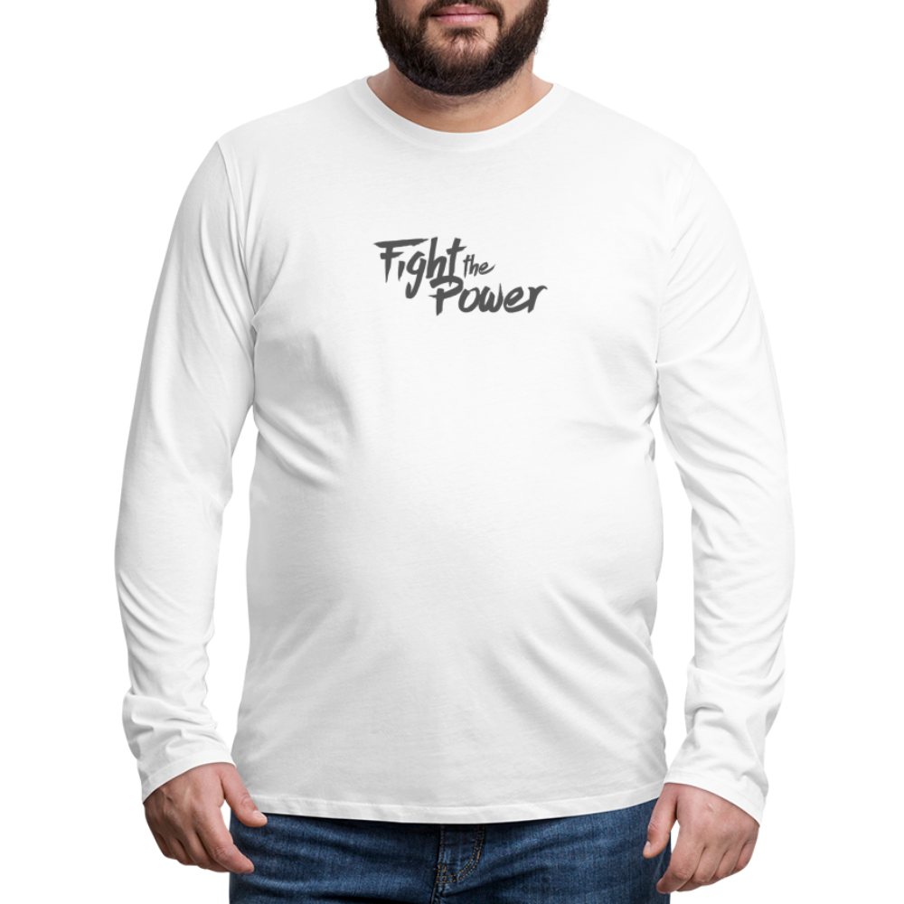 Fight the Power | Men's Long Sleeve Tee - white