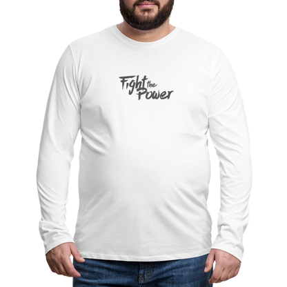 Fight the Power | Men's Long Sleeve Tee - white