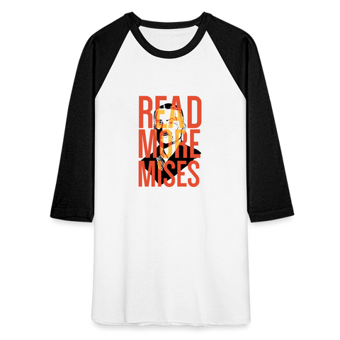 Read More Mises | Baseball Tee - white/black