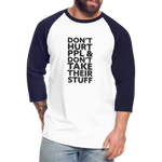 Don't Hurt People | Baseball Tee - white/navy