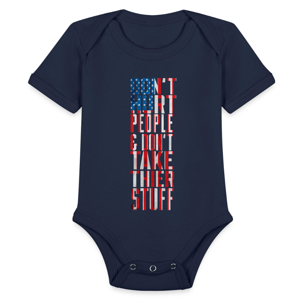 Don't Hurt People | Flag | Baby Onesie - dark navy