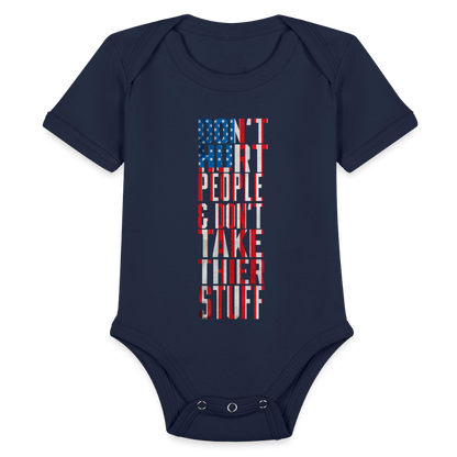 Don't Hurt People | Flag | Baby Onesie - dark navy