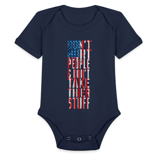 Don't Hurt People | Flag | Baby Onesie - dark navy