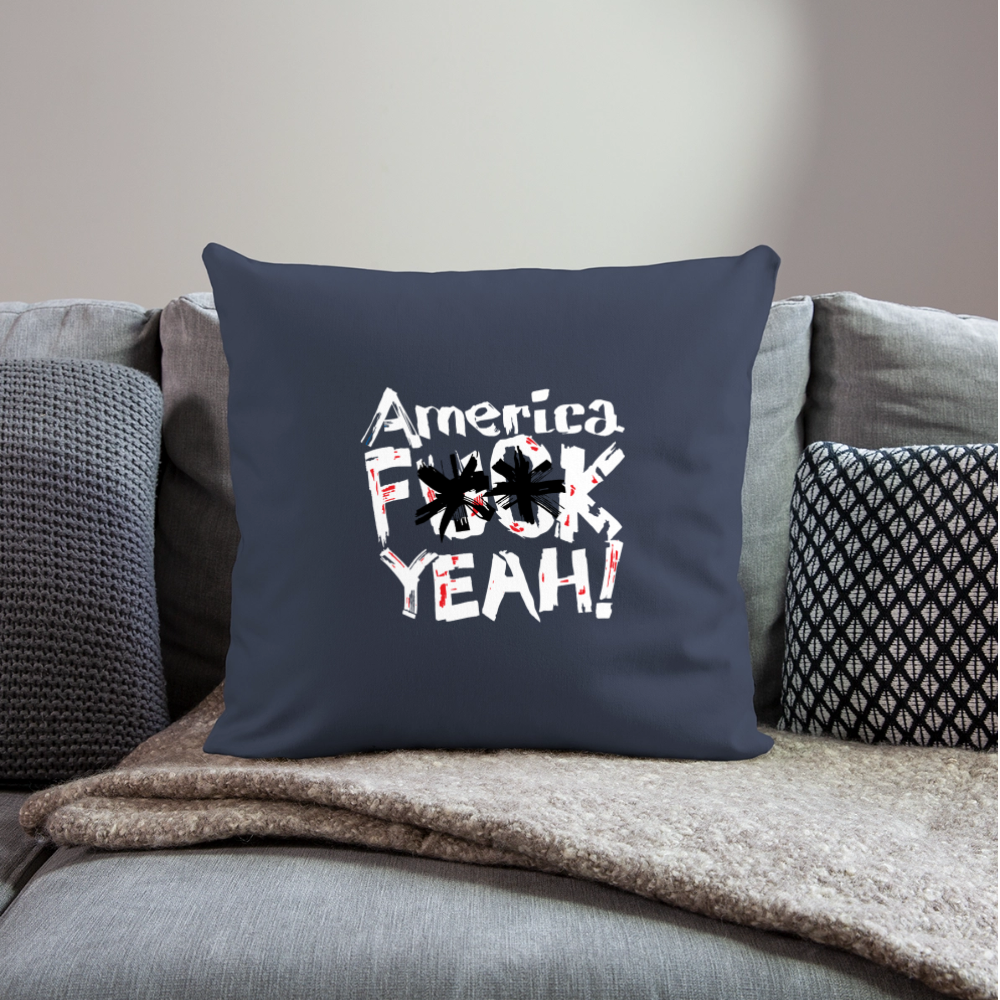 America F**k Yeah! | Throw Pillow Cover - navy