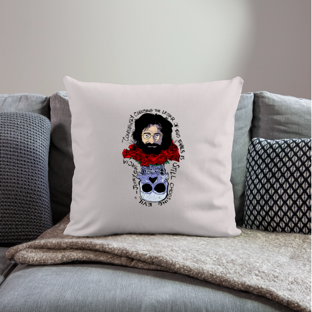 Jerry Garcia | Throw Pillow Cover - light taupe