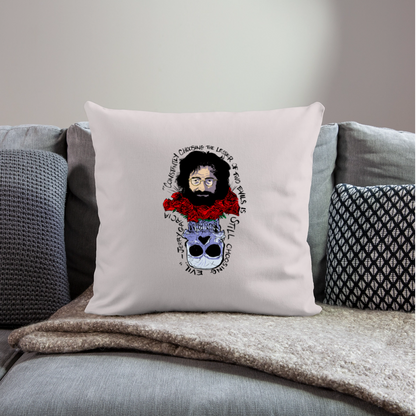 Jerry Garcia | Throw Pillow Cover - light taupe