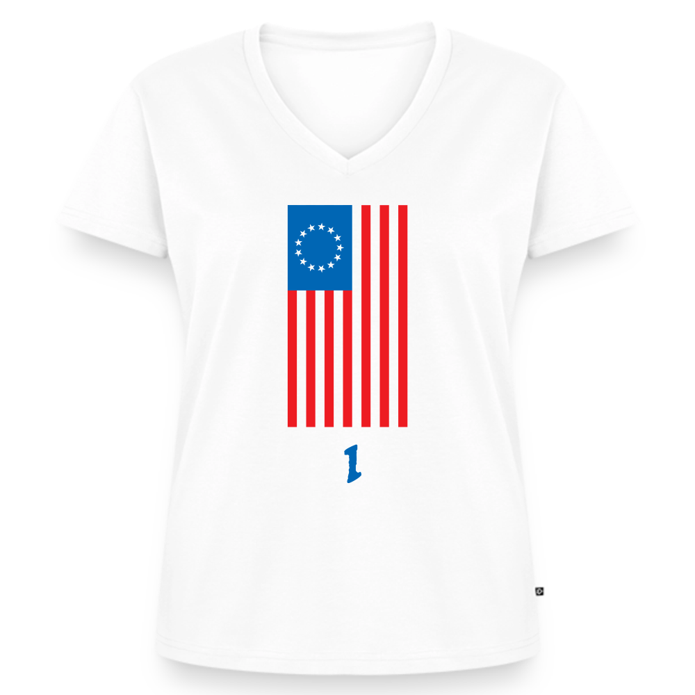 Spirit of '76 | Women's V-Neck Tee - white