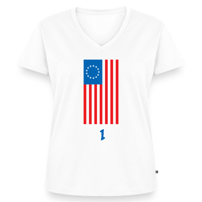 Spirit of '76 | Women's V-Neck Tee - white