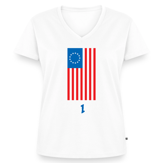 Spirit of '76 | Women's V-Neck Tee - white