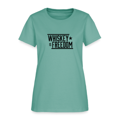 Whiskey is Freedom | Women's Tee - aquatic