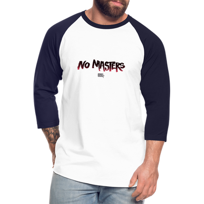 No Masters | Baseball Tee - white/navy