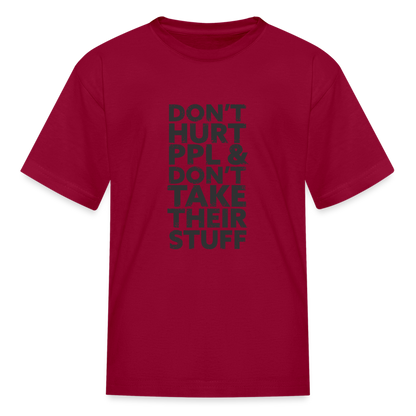 Don't Hurt People | Youth Tee - dark red