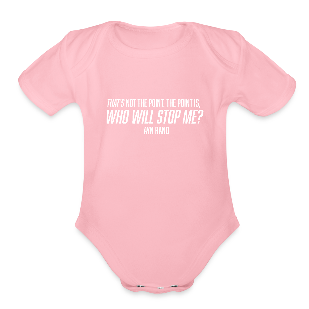Ayn Rand Quote | Baby Onesie - light pink