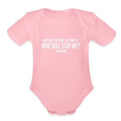 Ayn Rand Quote | Baby Onesie - light pink