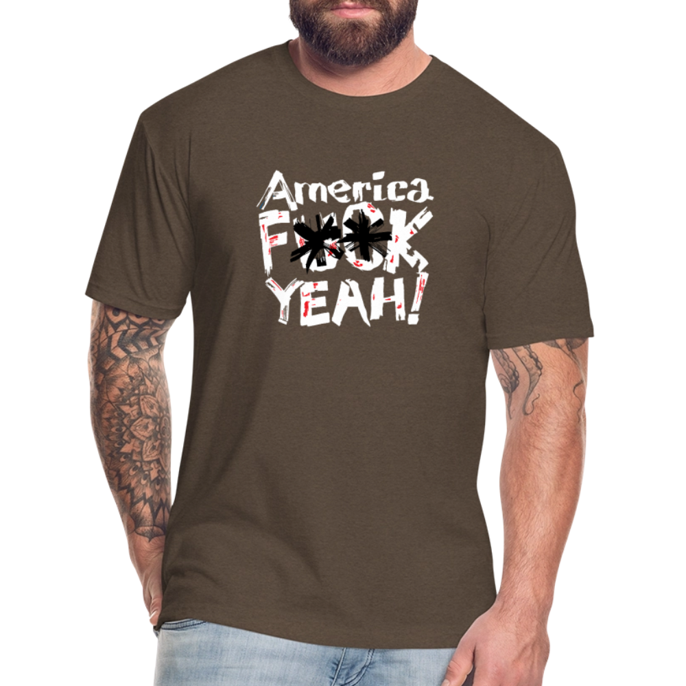 America F**k Yeah! | Men's Tee - heather espresso