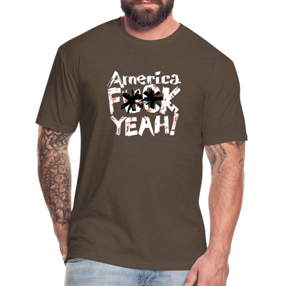 America F**k Yeah! | Men's Tee - heather espresso