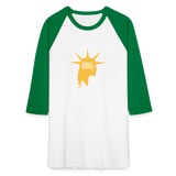 Liberty Head | Baseball Tee - white/kelly green