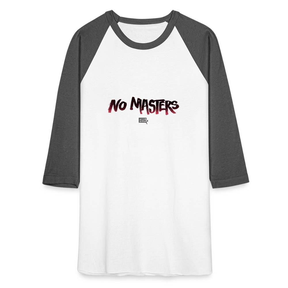 No Masters | Baseball Tee - white/charcoal