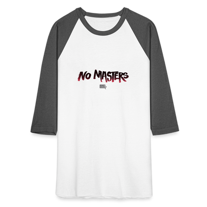 No Masters | Baseball Tee - white/charcoal