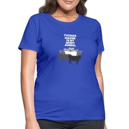 Thomas Massie Is My Spirit Animal | Women's Tee - royal blue