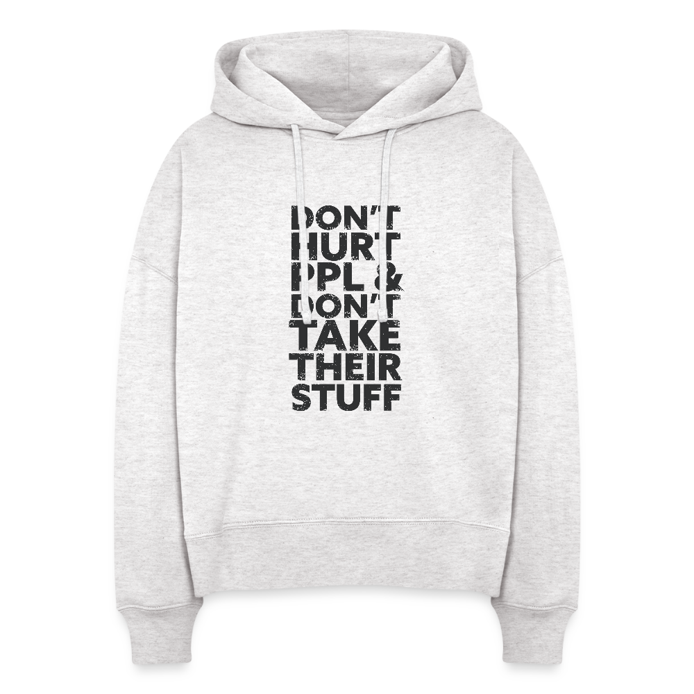 Don't Hurt People | Women's Hoodie - cool heather grey