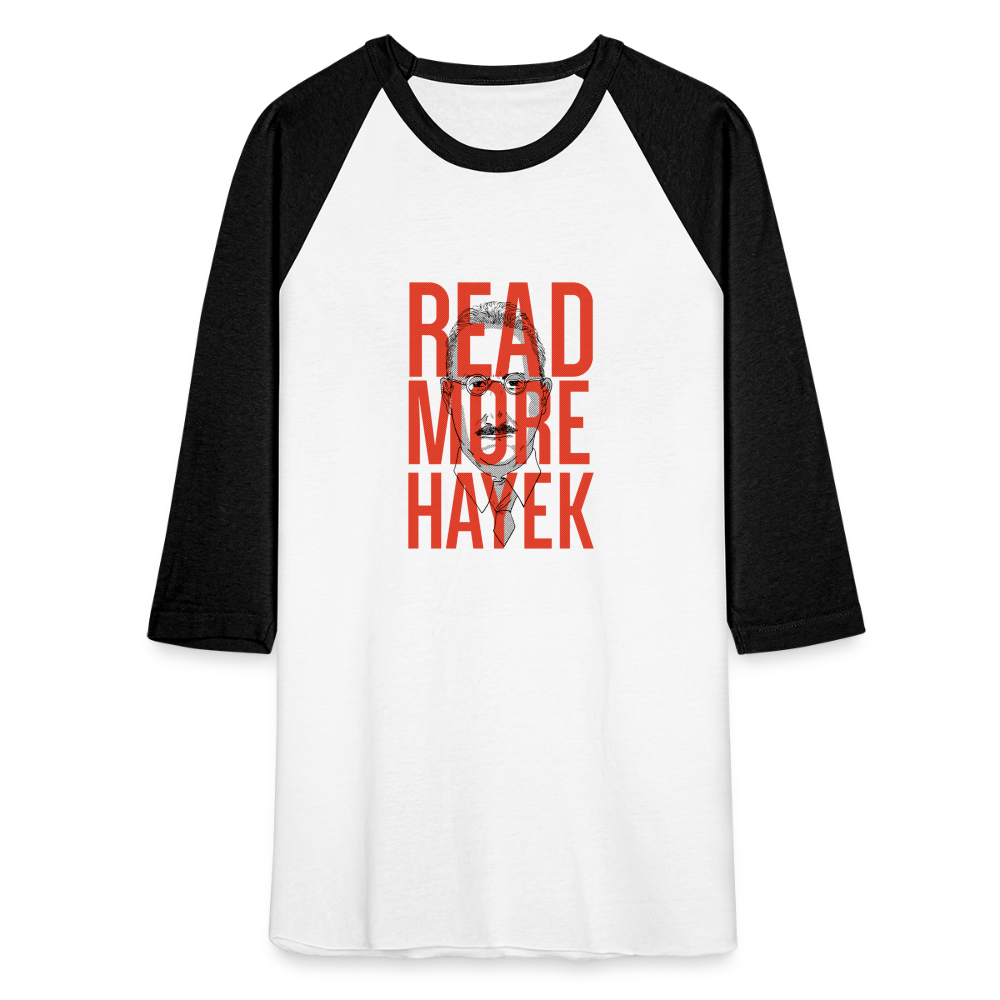 Read More Hayek | Baseball Tee - white/black