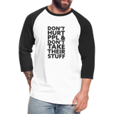 Don't Hurt People | Baseball Tee - white/black