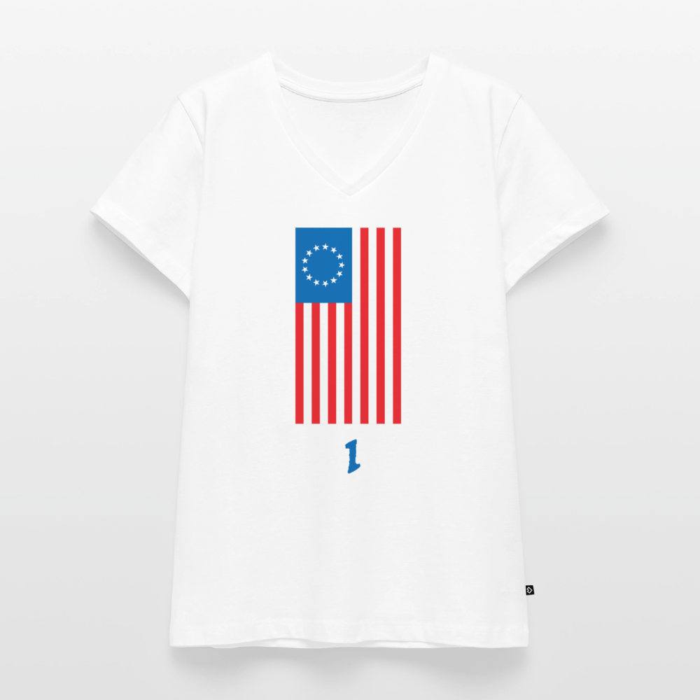 Spirit of '76 | Women's V-Neck Tee - white