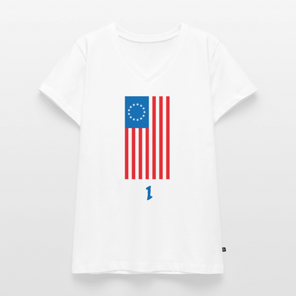 Spirit of '76 | Women's V-Neck Tee - white