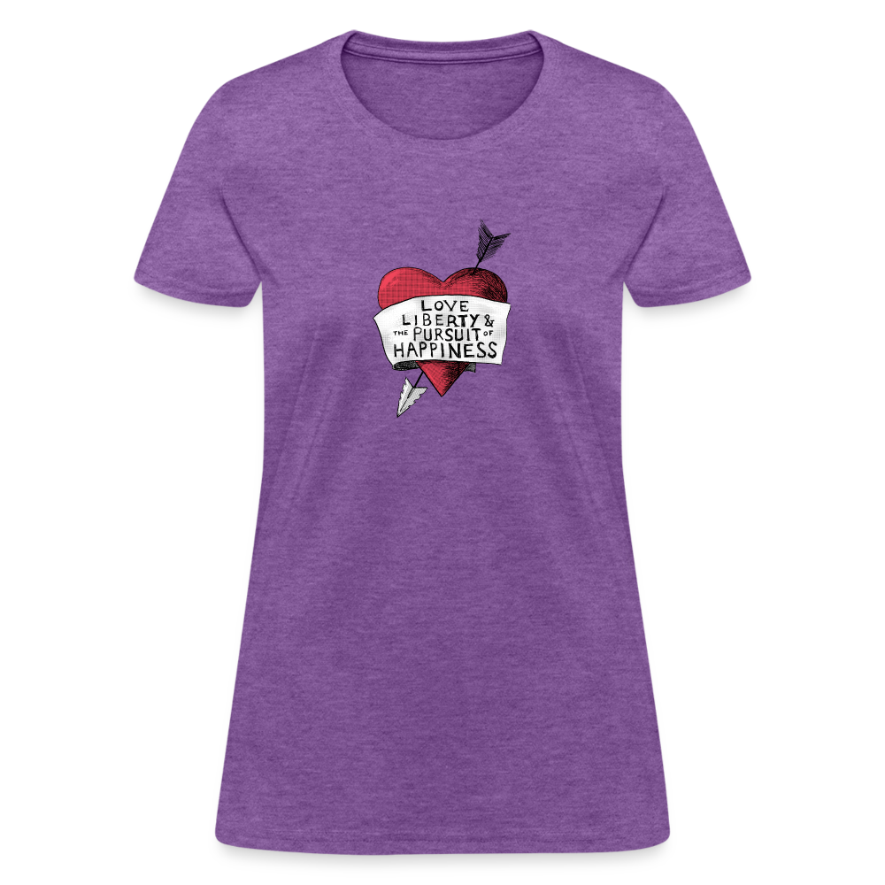 Love, Liberty | Women's Tee - purple heather