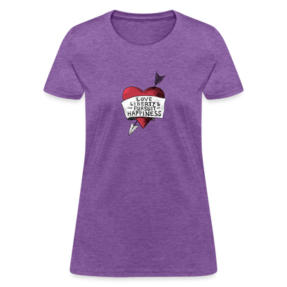 Love, Liberty | Women's Tee - purple heather