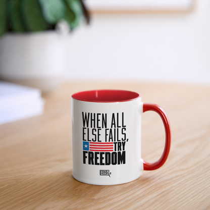Try Freedom Coffee Mug - white/red