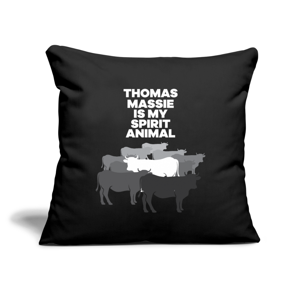 Thomas Massie Is My Spirit Animal | Throw Pillow Cover - black