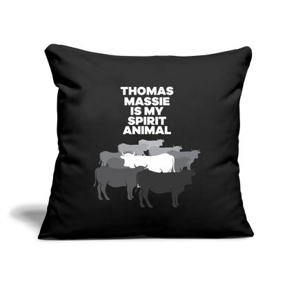 Thomas Massie Is My Spirit Animal | Throw Pillow Cover - black