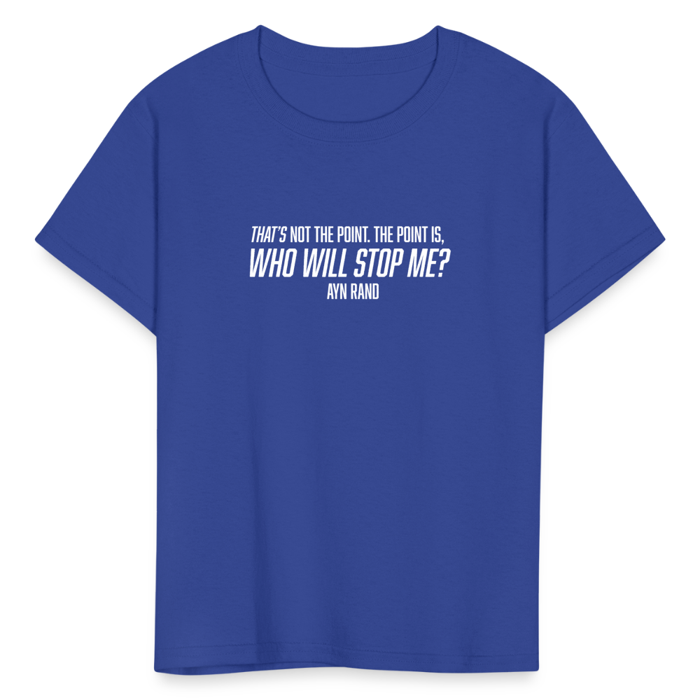 Ayn Rand Quote | Youth Tee - royal blue